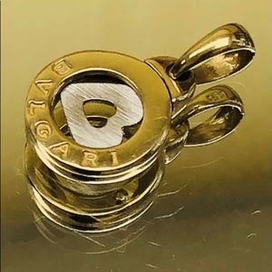 Bvgari Style Gold/White Heart Pendant/Necklace